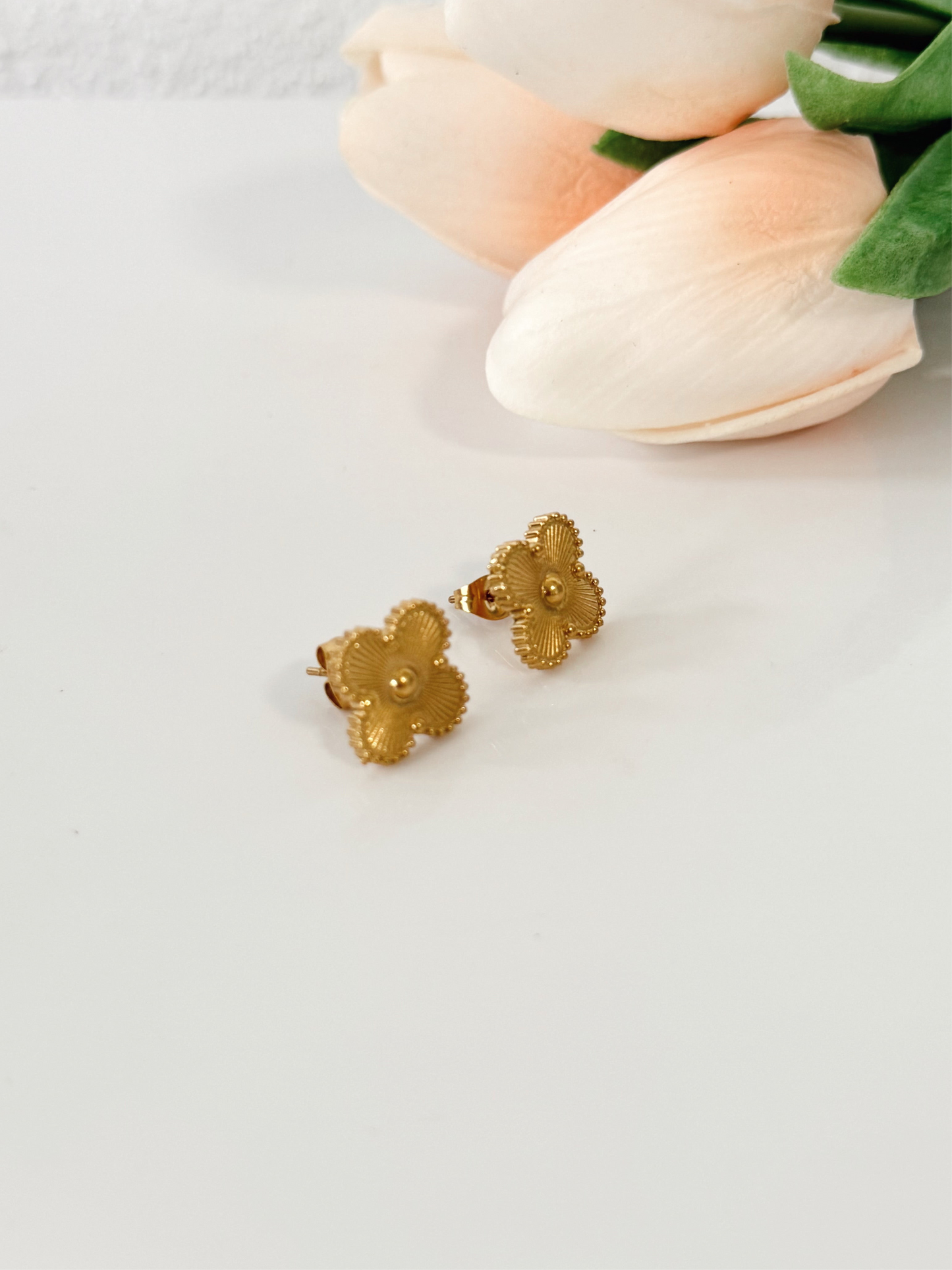 Aretes- Clover- oro