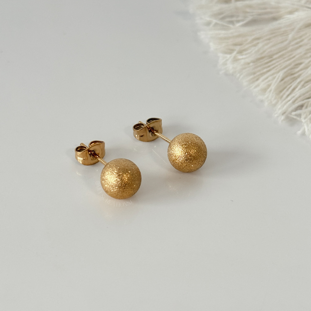 Studs- Golden Frosted