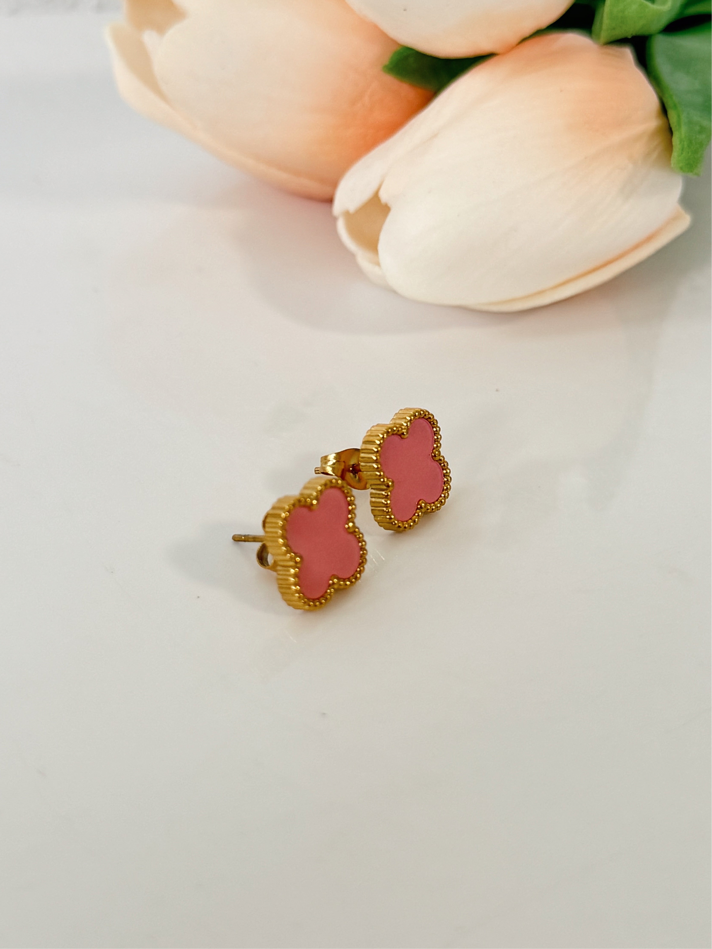 Aretes- Clover - rosa