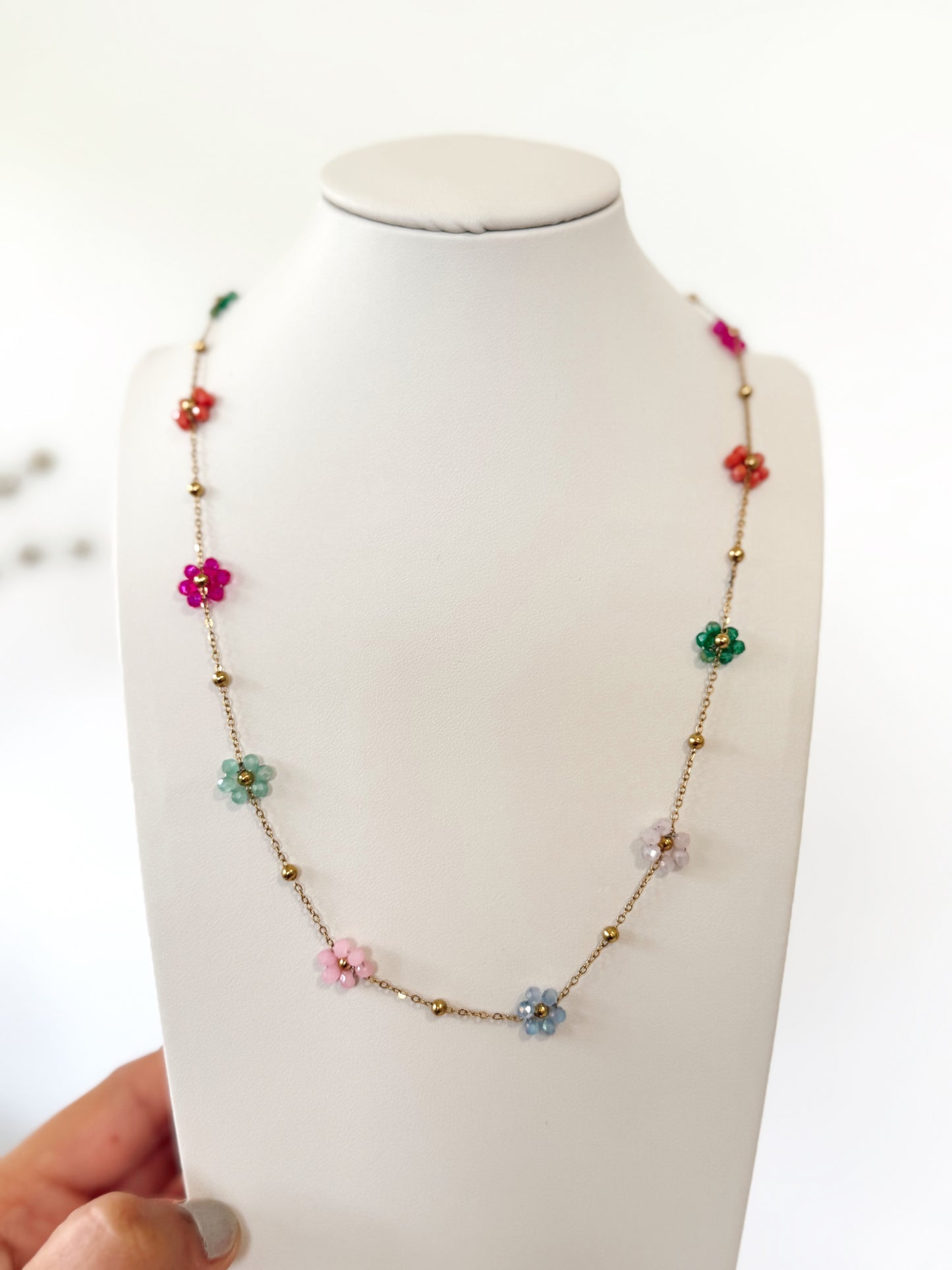 Collar- Florecitas- colores