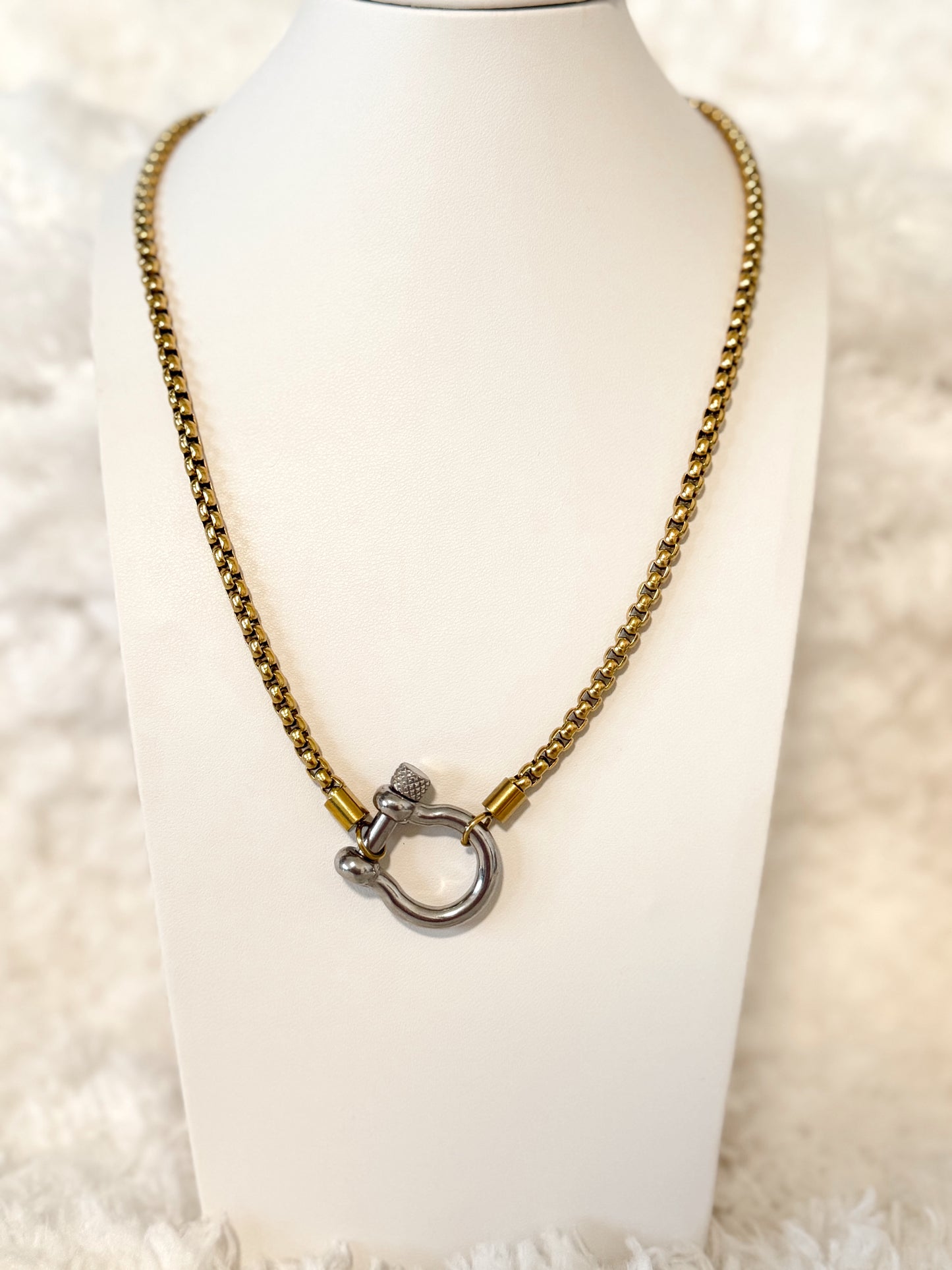 Collar- Charlotte- dos tonos- oro,plata