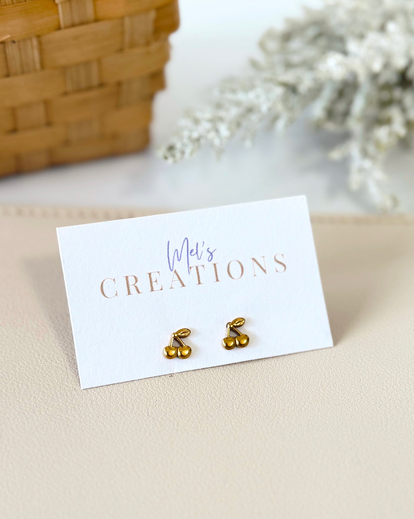 Mini Studs- Cherry