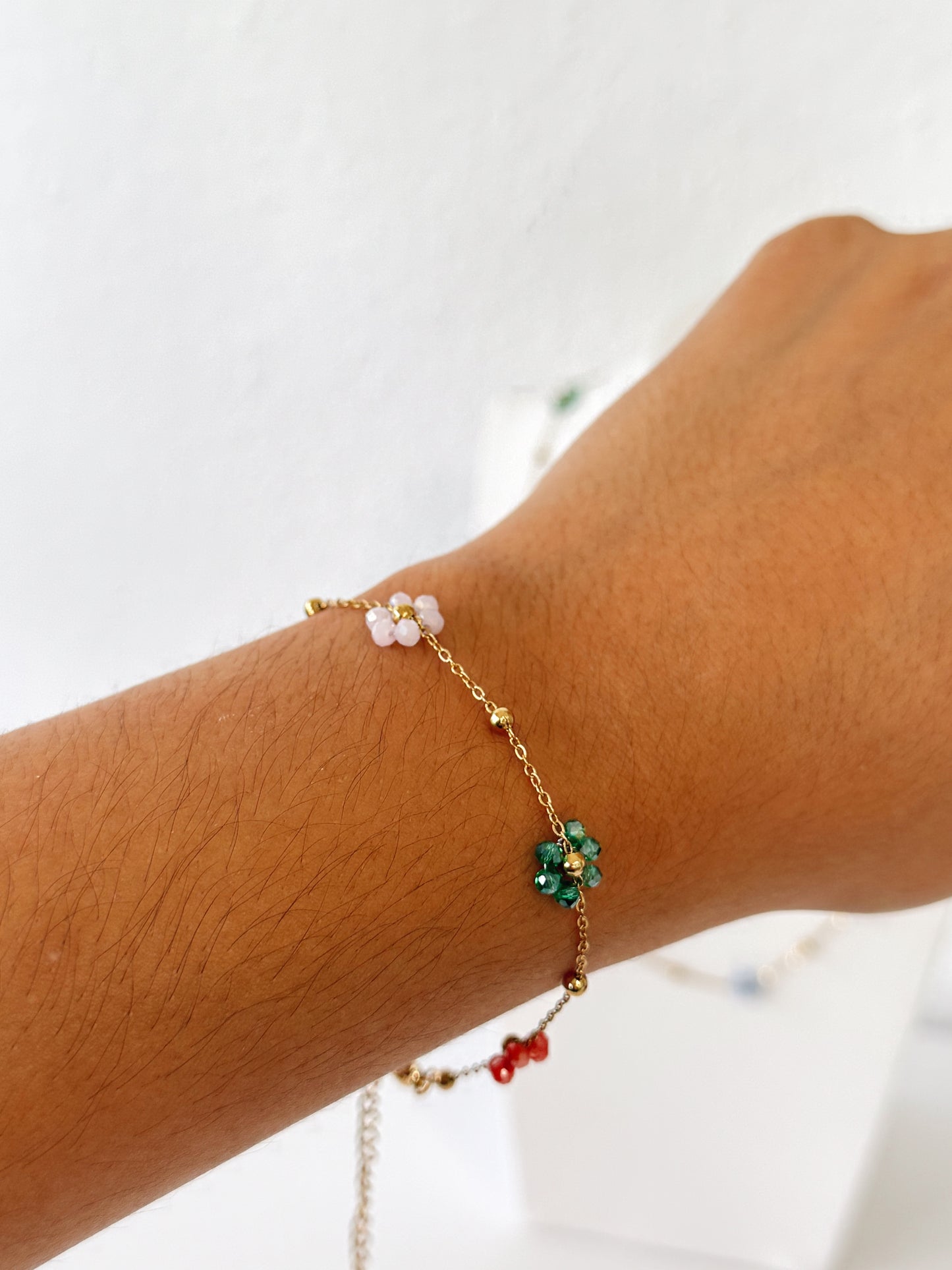 Brazalete- Florecitas- colores
