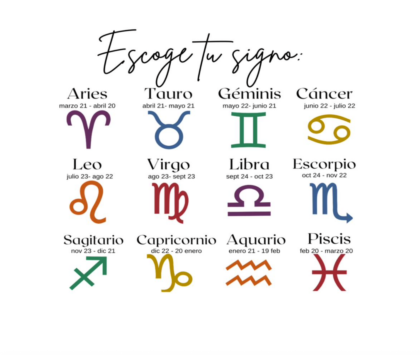 Brazalete- Zodiac Sign- hilito