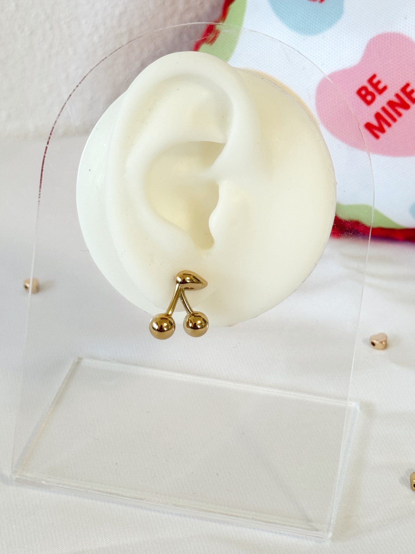 Aretes - Golden Cherrys - Studs