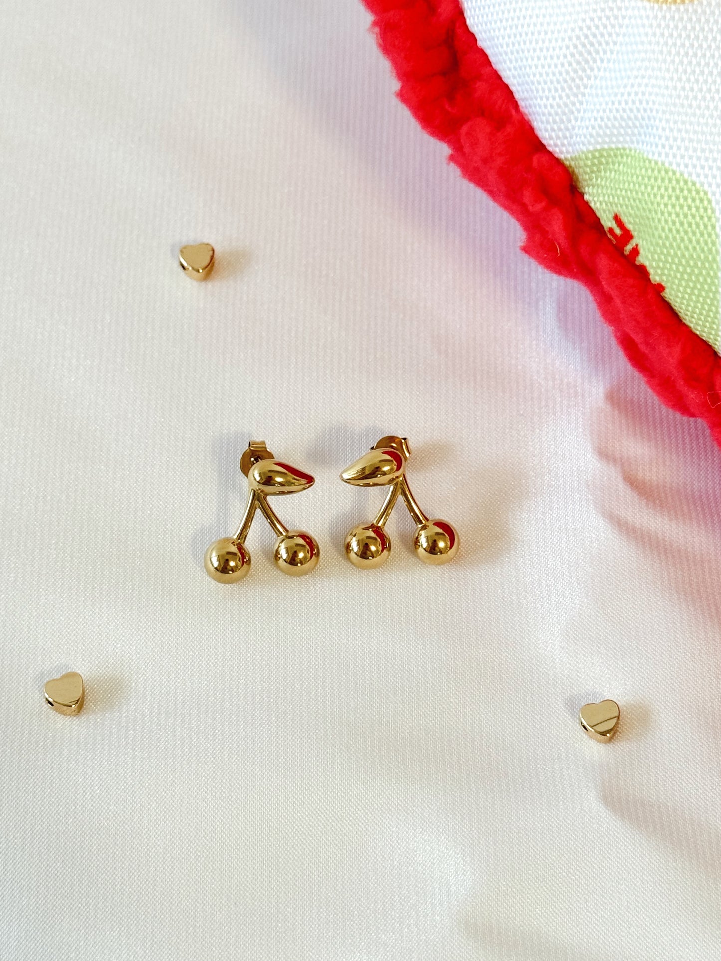 Aretes - Golden Cherrys - Studs