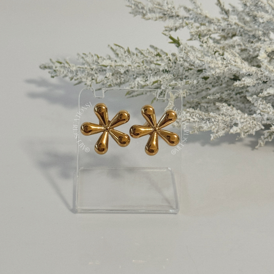 Aretes Flor - oro