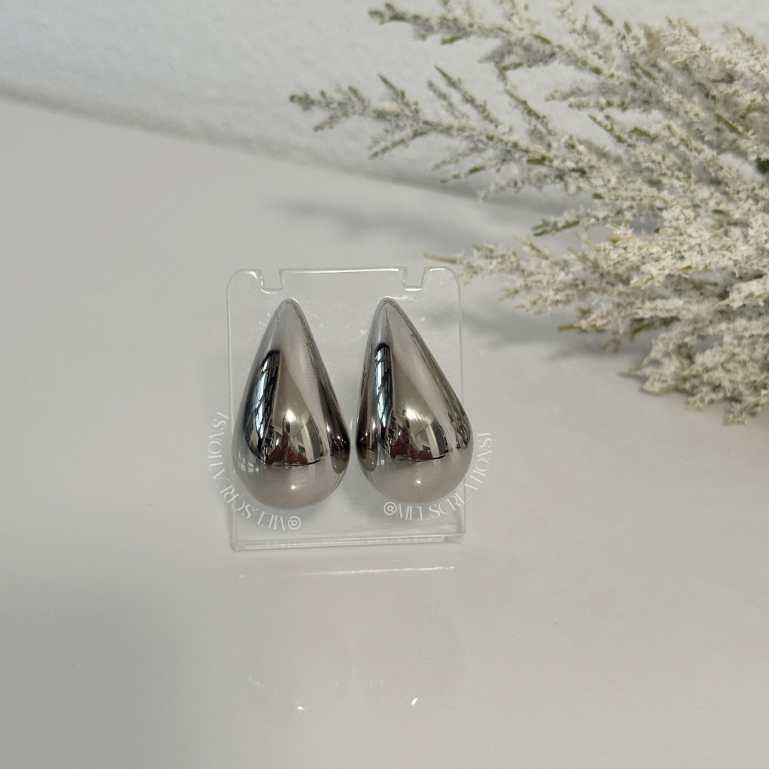 Aretes Gota - plata