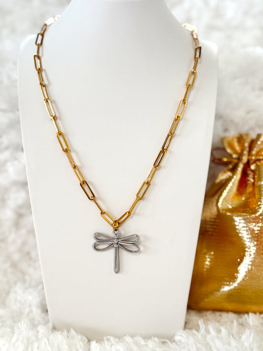 Collar- Libélula- dos tonos
