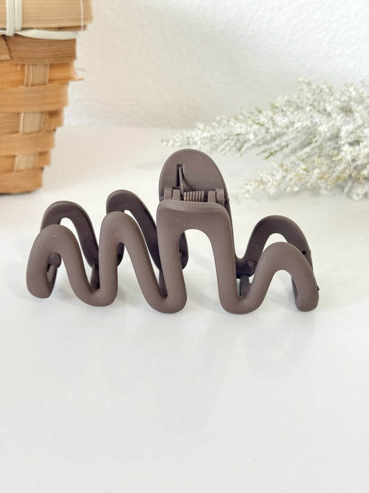 Hair Clip- Retro- Brown
